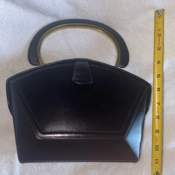 🔥❤️👋🏻 EUC Coblentz Original 1950s Vintage Black Structured Handbag 👋🏻❤️🔥 - Picture 16 of 16